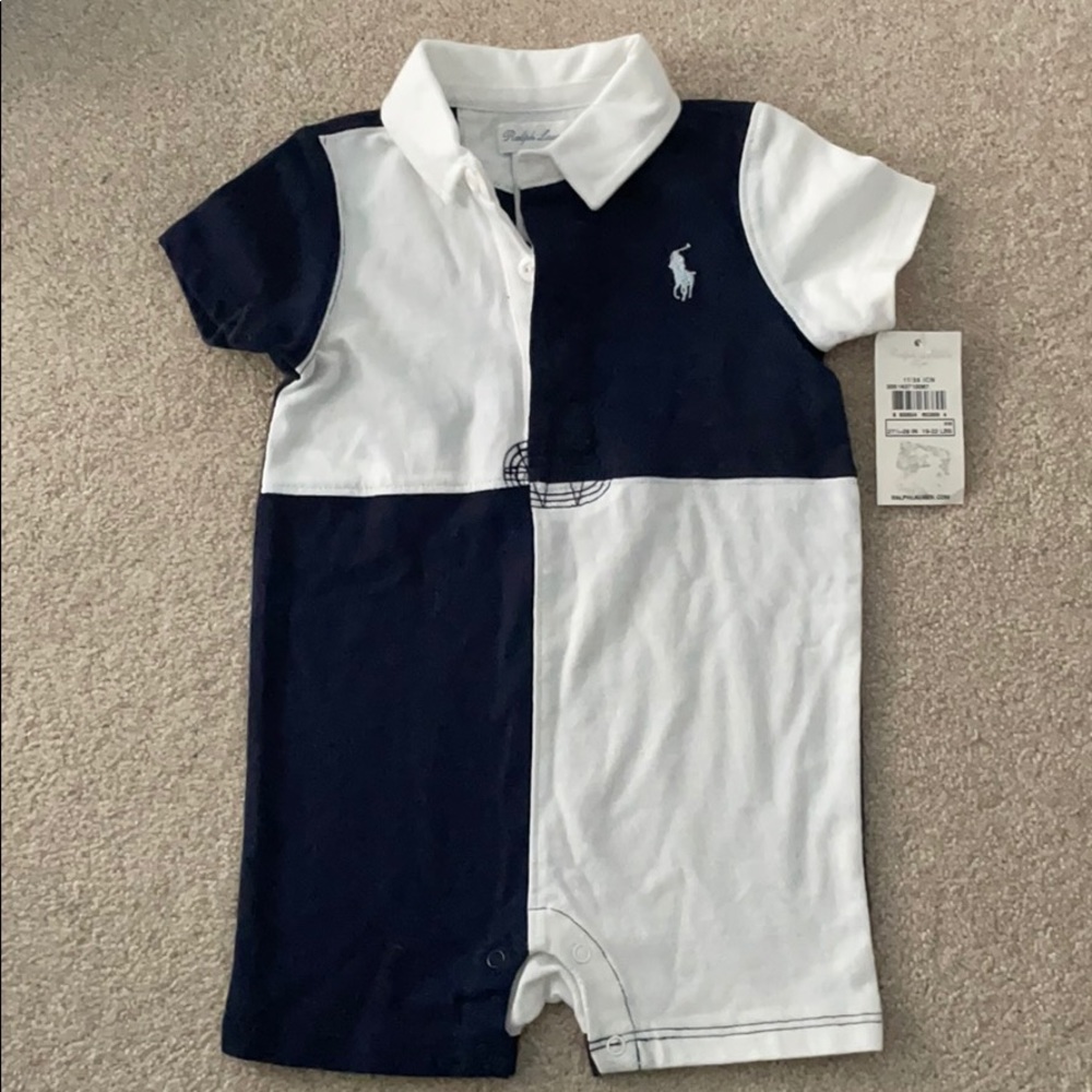 Ralph Lauren Layette One piece shorts suit